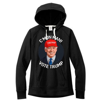 C’Mon Man! Vote Trump Biden Minimalist Women's Fleece Hoodie