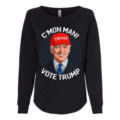 C’Mon Man! Vote Trump Biden Minimalist Womens California Wash Sweatshirt