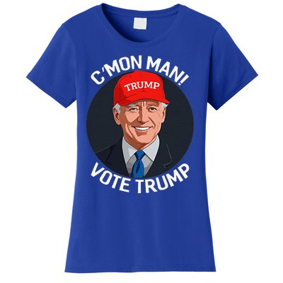 C’Mon Man! Vote Trump Biden Minimalist Women's T-Shirt