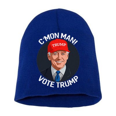 C’Mon Man! Vote Trump Biden Minimalist Short Acrylic Beanie