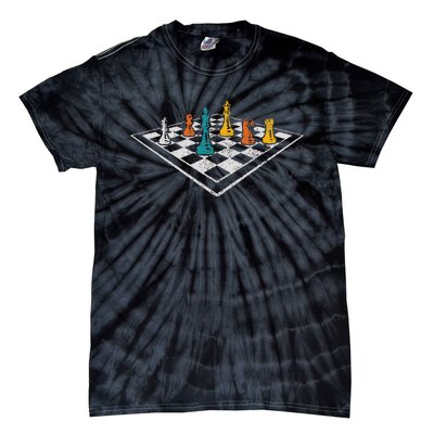 Chess Master Vintage Retro Club Chess Player Tie-Dye T-Shirt