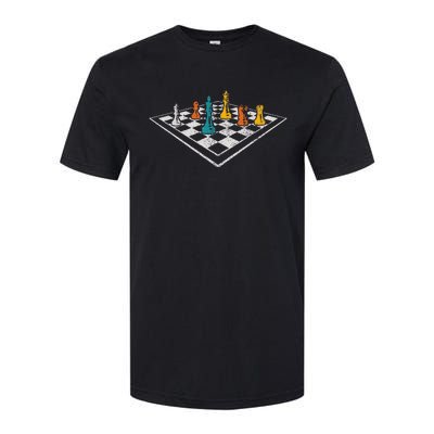 Chess Master Vintage Retro Club Chess Player Softstyle CVC T-Shirt