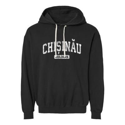 Chisinau Moldova Vintage Sports Design Garment-Dyed Fleece Hoodie