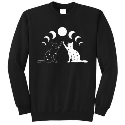 Cat Moon Vintage Witchy Cat Lovers And Celestial Enthusiasts Tall Sweatshirt