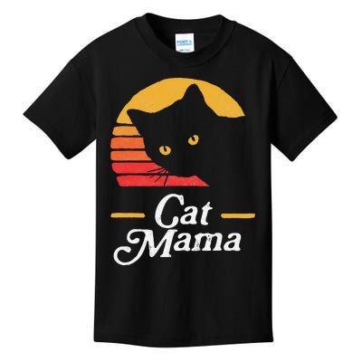 Cat Mama Vintage Eighties Style Cat Kids T-Shirt