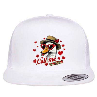 Call Me Valentines Duck Hunt For Male Hunting With Kissing Clips Flat Bill Trucker Hat