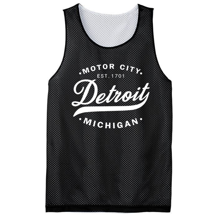 Classic Michiganians Vintage Detroit Motor City Michigan Mi Mesh Reversible Basketball Jersey Tank