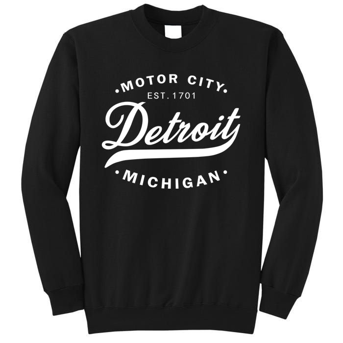 Classic Michiganians Vintage Detroit Motor City Michigan Mi Tall Sweatshirt