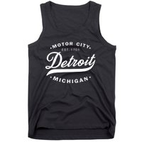 Classic Michiganians Vintage Detroit Motor City Michigan Mi Tank Top