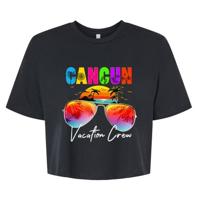 Cancun Mexico Vacation Crew Group Matching Bella+Canvas Jersey Crop Tee