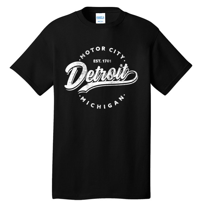 Classic Michiganians Vintage Detroit Motor City Michigan Mi Tall T-Shirt