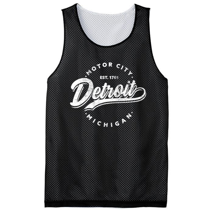 Classic Michiganians Vintage Detroit Motor City Michigan Mi Mesh Reversible Basketball Jersey Tank