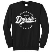 Classic Michiganians Vintage Detroit Motor City Michigan Mi Tall Sweatshirt