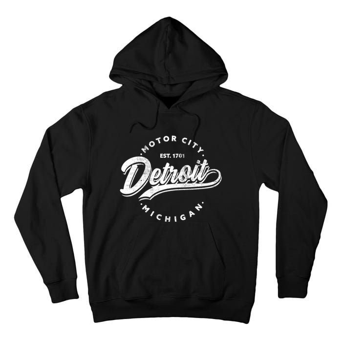 Classic Michiganians Vintage Detroit Motor City Michigan Mi Tall Hoodie