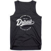 Classic Michiganians Vintage Detroit Motor City Michigan Mi Tank Top