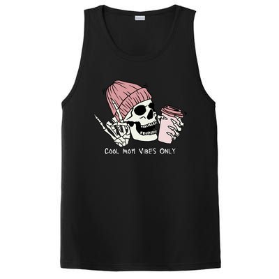 Cool Mom Vibes Only Skeleton Coffee Lover PosiCharge Competitor Tank