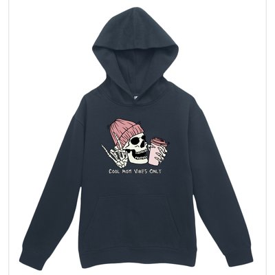 Cool Mom Vibes Only Skeleton Coffee Lover Urban Pullover Hoodie