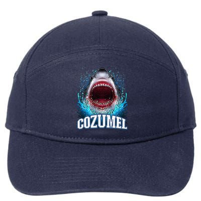 Cozumel Mexico Vacation Great White Shark Beach Cruise Trip 7-Panel Snapback Hat