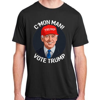 C’Mon Man! Vote Trump Biden Minimalist Political Satire Adult ChromaSoft Performance T-Shirt