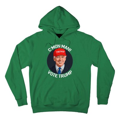 C’Mon Man! Vote Trump Biden Minimalist Political Satire Hoodie