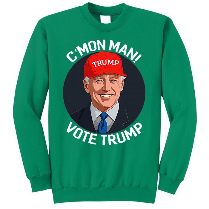 C’Mon Man! Vote Trump Biden Minimalist Political Satire Sweatshirt