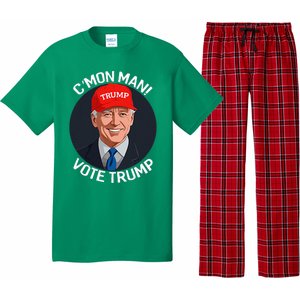 C’Mon Man! Vote Trump Biden Minimalist Political Satire Pajama Set