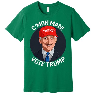 C’Mon Man! Vote Trump Biden Minimalist Political Satire Premium T-Shirt