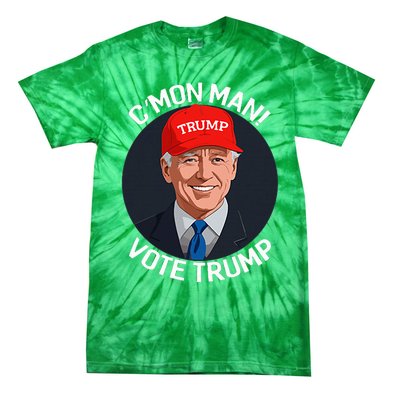 C’Mon Man! Vote Trump Biden Minimalist Political Satire Tie-Dye T-Shirt