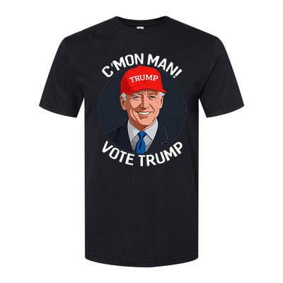 C’Mon Man! Vote Trump Biden Minimalist Political Satire Softstyle CVC T-Shirt