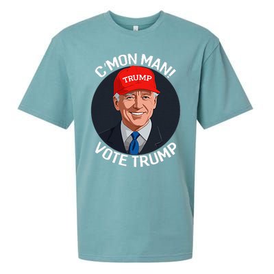 C’Mon Man! Vote Trump Biden Minimalist Political Satire Sueded Cloud Jersey T-Shirt