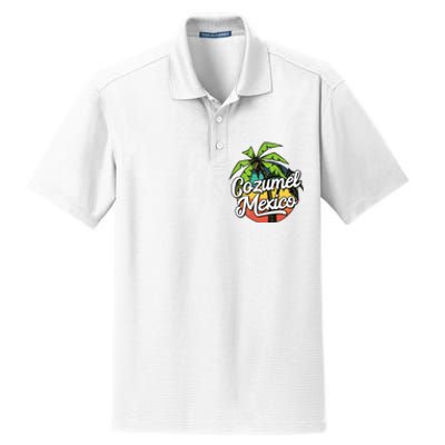 Cozumel Mexico Vacation Dry Zone Grid Polo