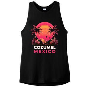 Cozumel Mexico Vacation Ladies PosiCharge Tri-Blend Wicking Tank