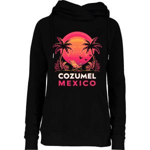 Cozumel Mexico Vacation Womens Funnel Neck Pullover Hood