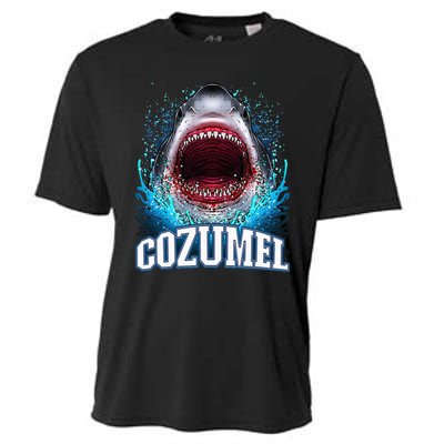 Cozumel Mexico Vacation Great White Shark Beach Cruise Trip Cooling Performance Crew T-Shirt