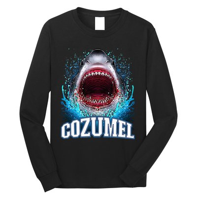 Cozumel Mexico Vacation Great White Shark Beach Cruise Trip Long Sleeve Shirt