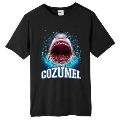 Cozumel Mexico Vacation Great White Shark Beach Cruise Trip Tall Fusion ChromaSoft Performance T-Shirt