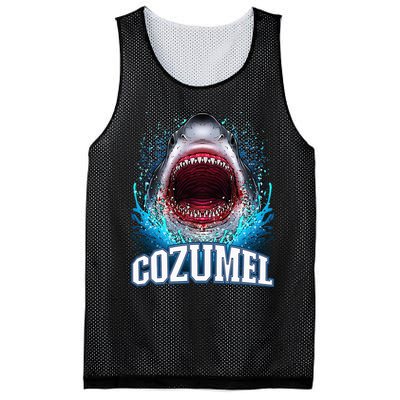 Cozumel Mexico Vacation Great White Shark Beach Cruise Trip Mesh Reversible Basketball Jersey Tank