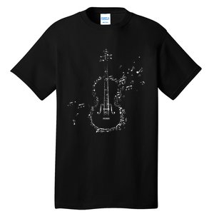 Classical Music Violin Player Gift Orchestra Violin Tall T-Shirt