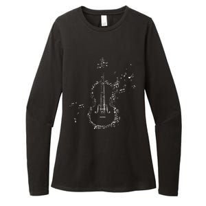 Classical Music Violin Player Gift Orchestra Violin Womens CVC Long Sleeve Shirt