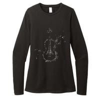 Classical Music Violin Player Gift Orchestra Violin Womens CVC Long Sleeve Shirt