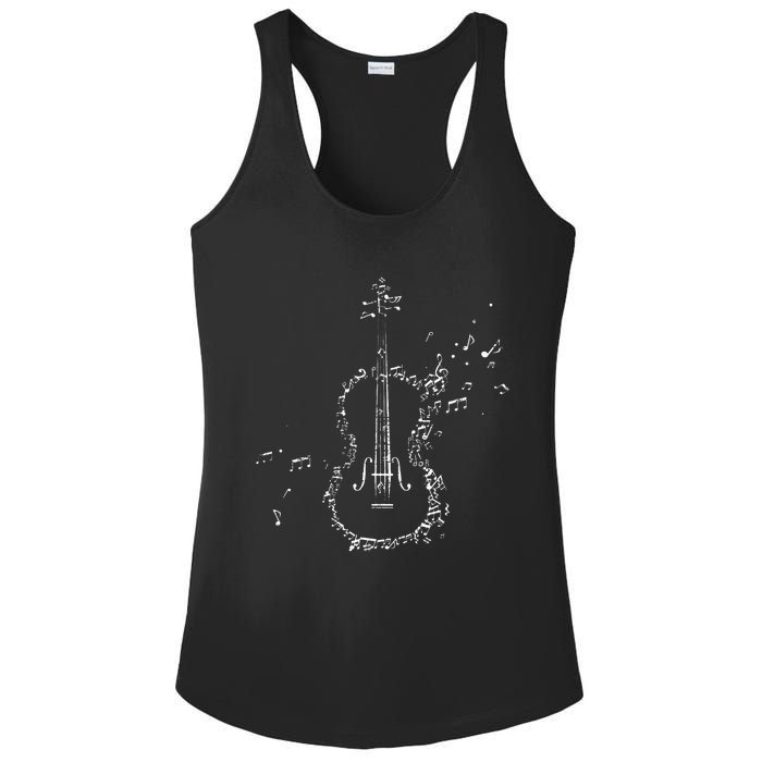 Classical Music Violin Player Gift Orchestra Violin Ladies PosiCharge Competitor Racerback Tank