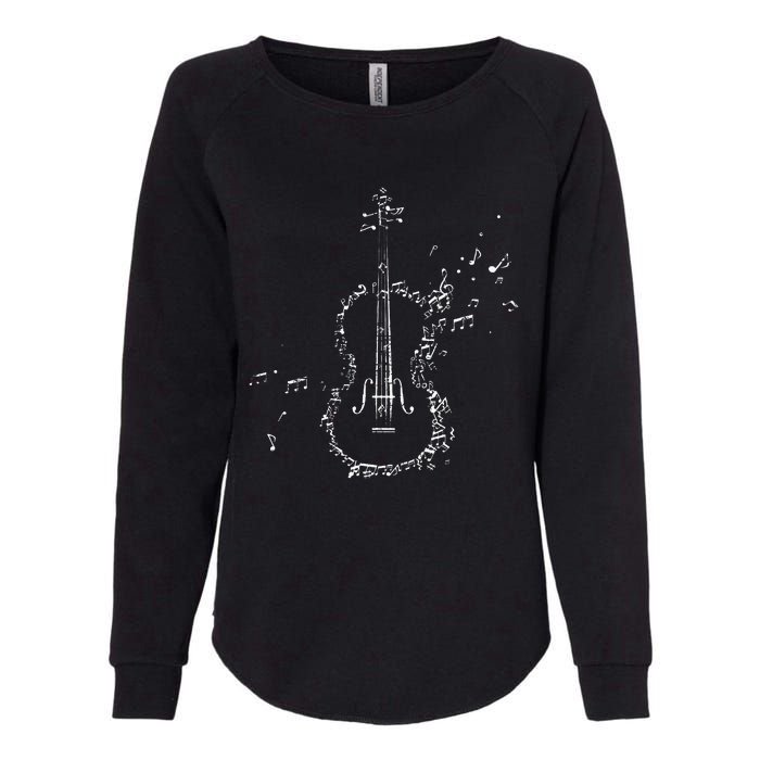 Classical Music Violin Player Gift Orchestra Violin Womens California Wash Sweatshirt