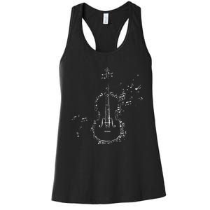 Classical Music Violin Player Gift Orchestra Violin Women's Racerback Tank