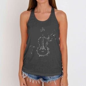 Classical Music Violin Player Gift Orchestra Violin Women's Knotted Racerback Tank