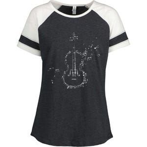 Classical Music Violin Player Gift Orchestra Violin Enza Ladies Jersey Colorblock Tee