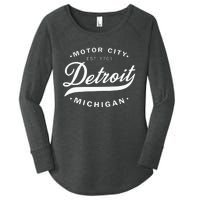 Classic Michiganians Vintage Detroit Motor City Michigan Mi Women's Perfect Tri Tunic Long Sleeve Shirt