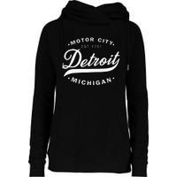 Classic Michiganians Vintage Detroit Motor City Michigan Mi Womens Funnel Neck Pullover Hood