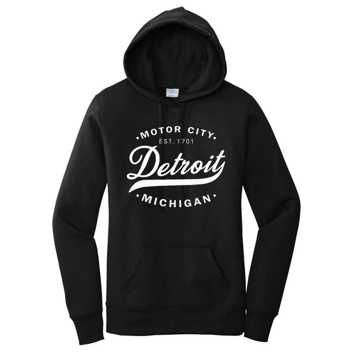 Classic Michiganians Vintage Detroit Motor City Michigan Mi Women's Pullover Hoodie