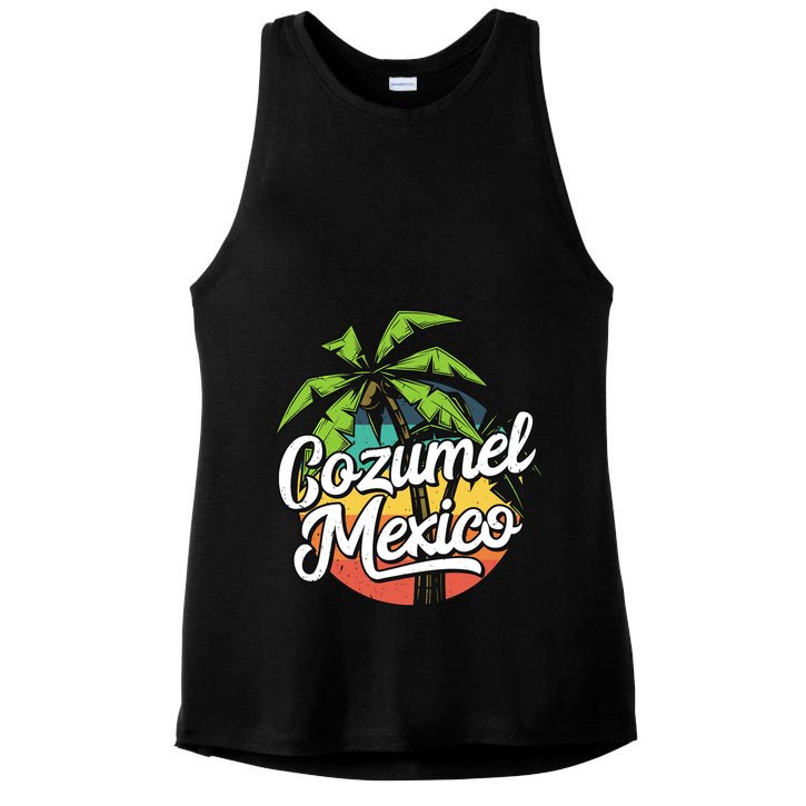 Cozumel Mexico Vacation Ladies PosiCharge Tri-Blend Wicking Tank