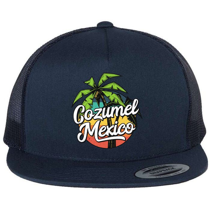 Cozumel Mexico Vacation Flat Bill Trucker Hat